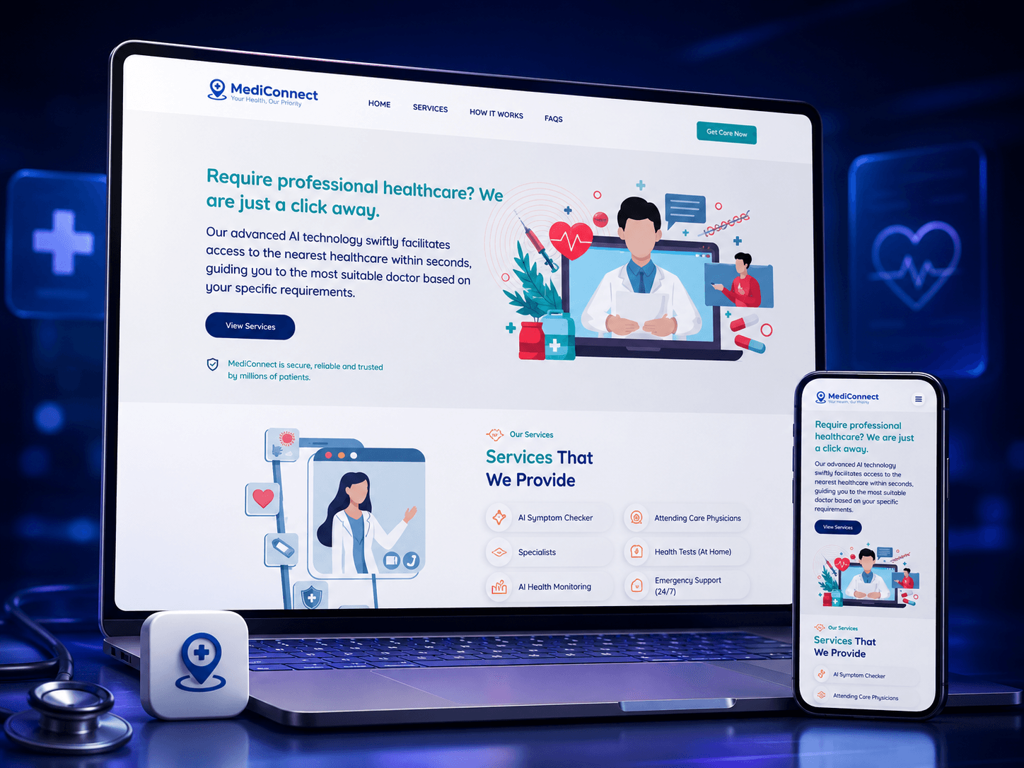 MediConnect AI website thumbnail
