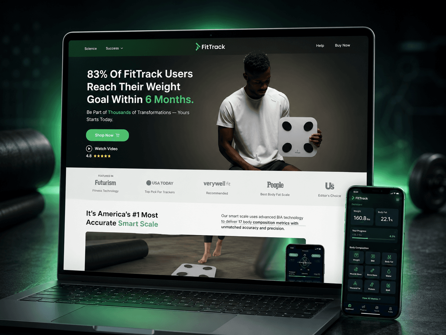 Try Fit Track website thumbnail